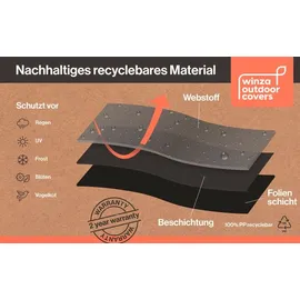 winza outdoor covers Kissen-Schutzhülle 200 x 75 x 60 cm Grau