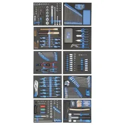 TS-308 Werkzeugsortiment in Check-Tool-Modulen, 308-teilig