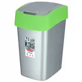 Curver Flip Bin 50 l silber/grün