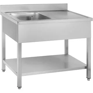 GastroHero Spültisch Basic 10x6 mit 1 Becken links