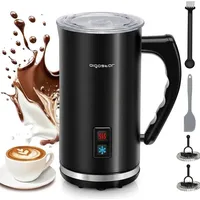 Aigostar Milchaufschäumer Elektrisch 500W, 3-in-1 Milchschäumer mit Schwarz