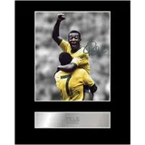 Pelé Signierter Fotodruck mit Passepartout