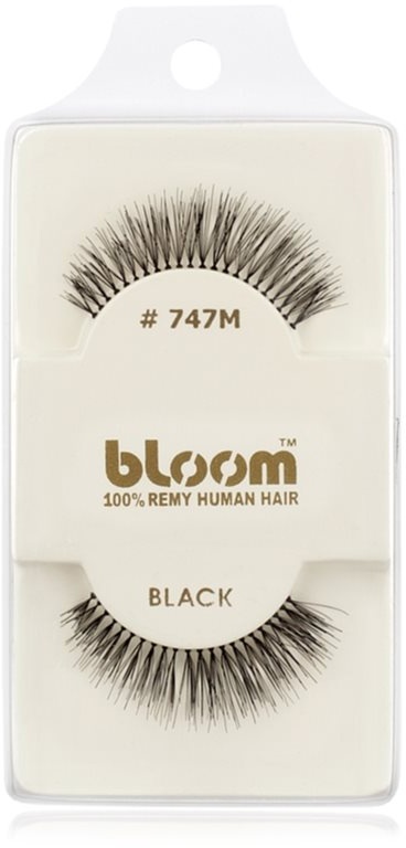 Bloom Natural künstliche Wimpern aus Naturhaar No. 747M (Black) 1 cm