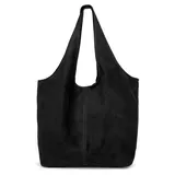 CASPAR Hobo Bag Leder Schwarz