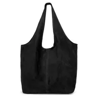 CASPAR Hobo Bag Leder Schwarz