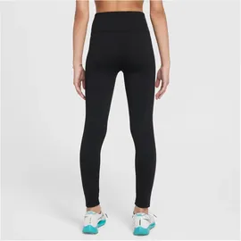 Nike One Dri-FIT Tights Mädchen 010 black/white L 146-156 cm