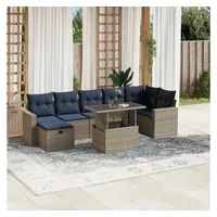 vidaXL Gartensofa-Set 8-tlg. grau
