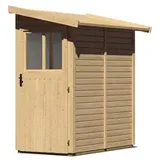 Karibu Anlehn-Gartenhaus Görlitz - 19 mm-99 x 182 cm- naturbelassen