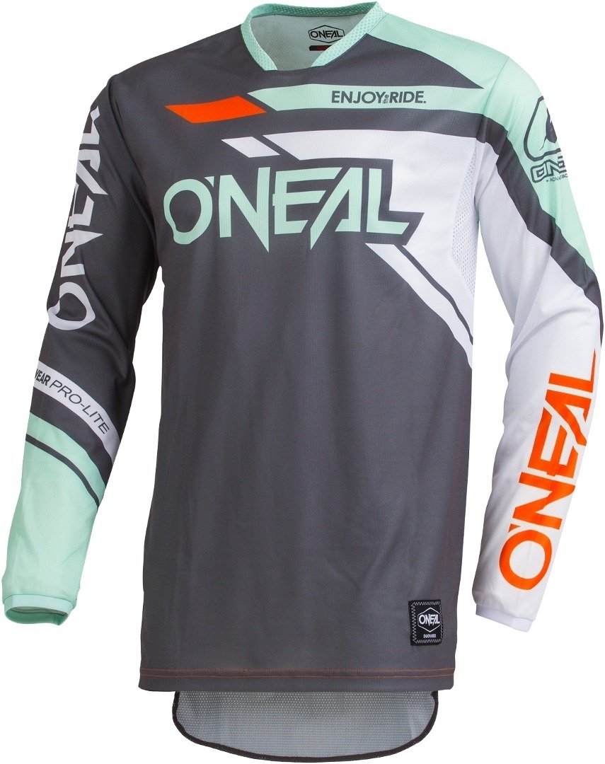 Oneal Hardwear Rizer Motocross Jersey, grau-grün, Größe S