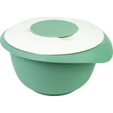 Westmark Rührschüssel mit zweigeteiltem Deckel, 2,5 l, mint-grün/weiß, 3153227M