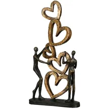 Gilde Gilde, Deko Figuren + Skulpturen, Poly Skulptur "Herz auf Herz" 98269