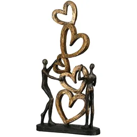 Gilde Gilde, Deko Figuren + Skulpturen, Poly Skulptur "Herz auf Herz" 98269