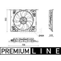 Mahle CFF 542 000P Kühlmittelkühler-/Kondensator-Lüfter PREMIUM LINE