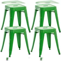 CLP 4er Set Hocker Armin grün