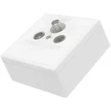 Hama Universelle Antennendose Skitu, Durchgangsdose, 10 dB, 4in1