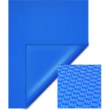 Wiltec Pool Solarfolie 5 x 8 m, blau, Poolheizung aus 140 μ starkem PE Film, Poolabdeckung Solarplane rechteckig
