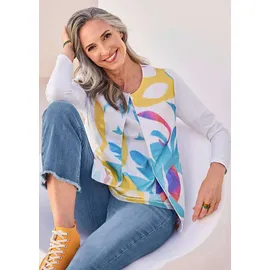 GOLDNER Jerseyjacke mit Pailletten weiß 44