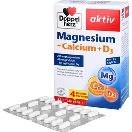 Doppelherz Aktiv Magnesium + Calcium + D3 Tabletten 120 St.