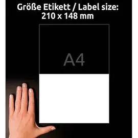 Avery Zweckform Adressetiketten LR3655-10 Weiß 210,0 x 148,0 mm 10 Blatt