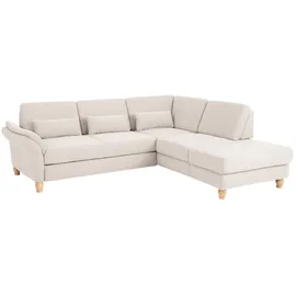 Home Affaire Ecksofa HOME AFFAIRE "Palace L-Form", beige (natur), B:259cm H:89cm T:225cm, Struktur fein (100% Polyester);Struktur (100% Polyester);Luxus-Microfaser Lederoptik (100% Polyester), Sofas, Ecksofa, incl.