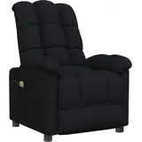 vidaXL Massagesessel Schwarz Polyester 99 x 102 x 99 cm Schwarz mit Fernbedienung