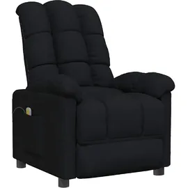 vidaXL Massagesessel Schwarz Polyester 99 x 102 x 99 cm Schwarz mit Fernbedienung