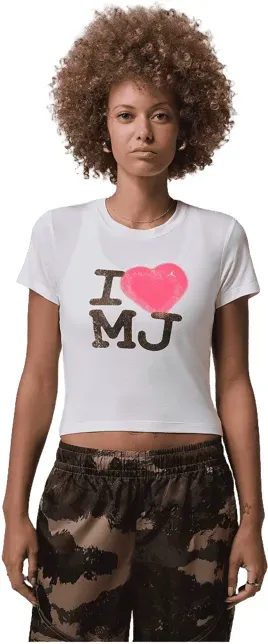 Jordan FLT SS TMID GFX MJ T-Shirt Damen Weiß F100