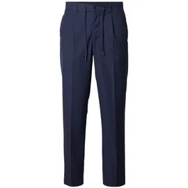 Selected Leroy Pleat Regular Tapered Hosen Blau S
