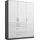 Rauch Eckschrank HOMBURG 253 x 197 x 208 cm Hochglanz Weiß/Grau