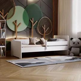 Kobi Kinderbett Max 160 x 80 cm Holz weiß rosa