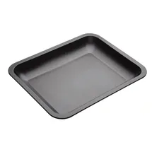 Master Class MasterClass Bräter mit PTFE-, PFOA- und BPA-freiem Antihaftbeschichtung, robuste, 1 mm dicke, abgeschrägte, offene Bräterschale aus Kohlenstoffstahl, grau