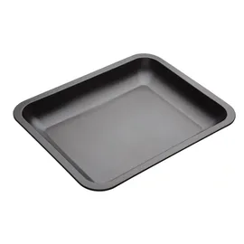 Master Class MasterClass Bräter mit PTFE-, PFOA- und BPA-freiem Antihaftbeschichtung, robuste, 1 mm dicke, abgeschrägte, offene Bräterschale aus Kohlenstoffstahl, grau