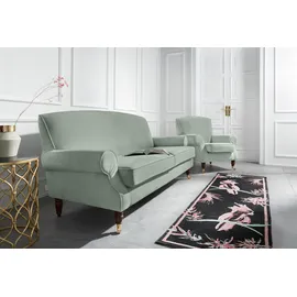 Home Affaire Sessel HOME AFFAIRE "Rennes", grün (mint), B:90cm H:90cm T:93cm, Baumwollmix (50% Baumwolle, 50% Polyester);Samtoptik (100% Polyester), Sessel, Sessel, in Samtoptik oder Baumwoll-Mix