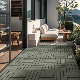 Home Deluxe WPC Klickfliesen BAVARO Premium«, Antik 10 m2 - braun