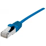 Dexlan Patchkabel Cat. 6A, S/FTP (PiMF), ultradünn, halogenfrei, mit Rastnasenschutz, blau, 0,3 m