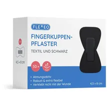 Flexeo Fingerkuppenpflaster 4,5 x 8 cm schwarz 50 St.