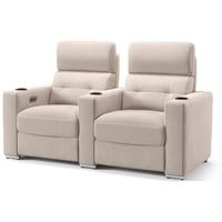 Sofanella 2-Sitzer Stoff Bari, Relaxsofa, Designsofa, Designer Couch, Italienisches Sofa, 2er Sofa beige