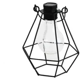 MARELIDA Laterne Solar schwarz H: 14,5cm 3 warmweiße LED