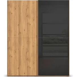 Rauch Schwebetürenschrank SCALE-WOOD 181 x 223 x 68 cm Schwarz