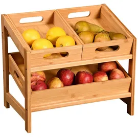 KESPER 58851 Regal Freistehend Bambus, Natürlich/Natur