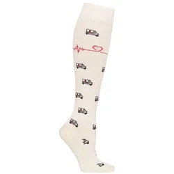 SupCare Stützstrümpfe weit, Rettungswagen 1 Pk weiss Unisex