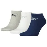Puma 9er PACK Puma Unisex Sneaker Socken im Retro Design knöchelhoch für Damen Herren BLAU 43/46