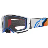Alpinestars Supertech Corp orange Motocross Brille, blau-orange für Männer
