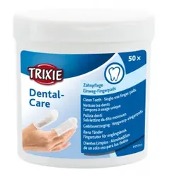 Trixie Fingerpads zur Zahnreinigung bei Hunden und Katzen (50 Stk.) Pro Stück
