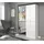 inn.furn Garderobenschrank weiß Hochglanz 122 x 193 cm - 2 Jahre Gewährleistung - mind. 14 Fächer, 122x193x34 Garderobe, Garderobenschränke