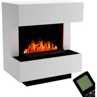 GLOW FIRE Elektrokamin Kleist Wasserdampf Kamin, Elektrischer Kamin, Wasserdampfkamin mit 3D Feuer und Knisterfunktion weiß