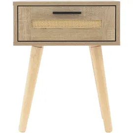 ML-Design Nachtschrank 2er Set 40 x 50,5 x 30 cm Beige/Braun