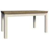 Feldmann-Wohnen Esstisch Royal, 160x90cm Pinie skandinavisch weiß Wildeiche Landhaus-Stil braun