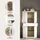 WELLTIME SIENA Midischrank 74 x 141 x 31 cm Braun/Weiß