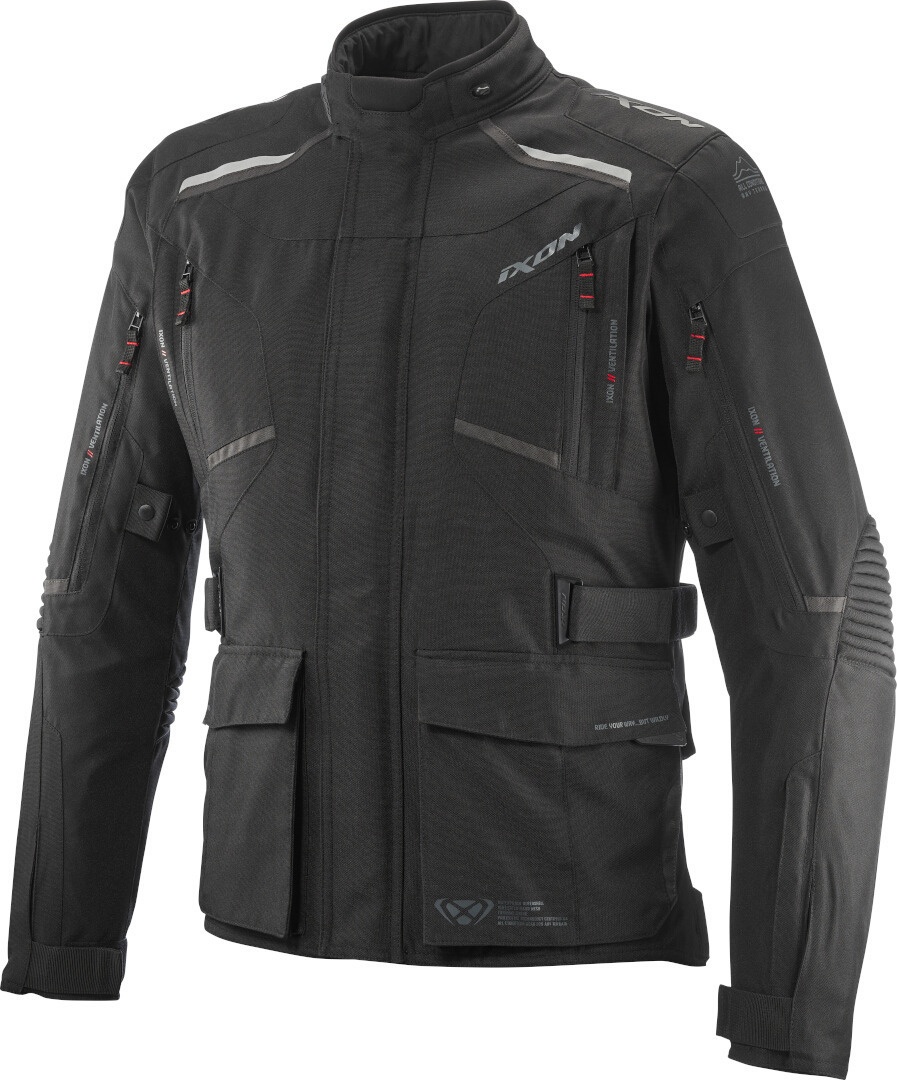 Ixon Midgard Wasserdichte Motorrad Textiljacke, schwarz, Größe M für Männer